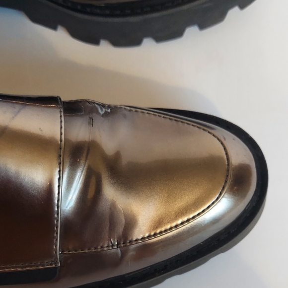 Franco Sarto Brindy Pewter Lug Sole Loafers - Picture 10 of 12